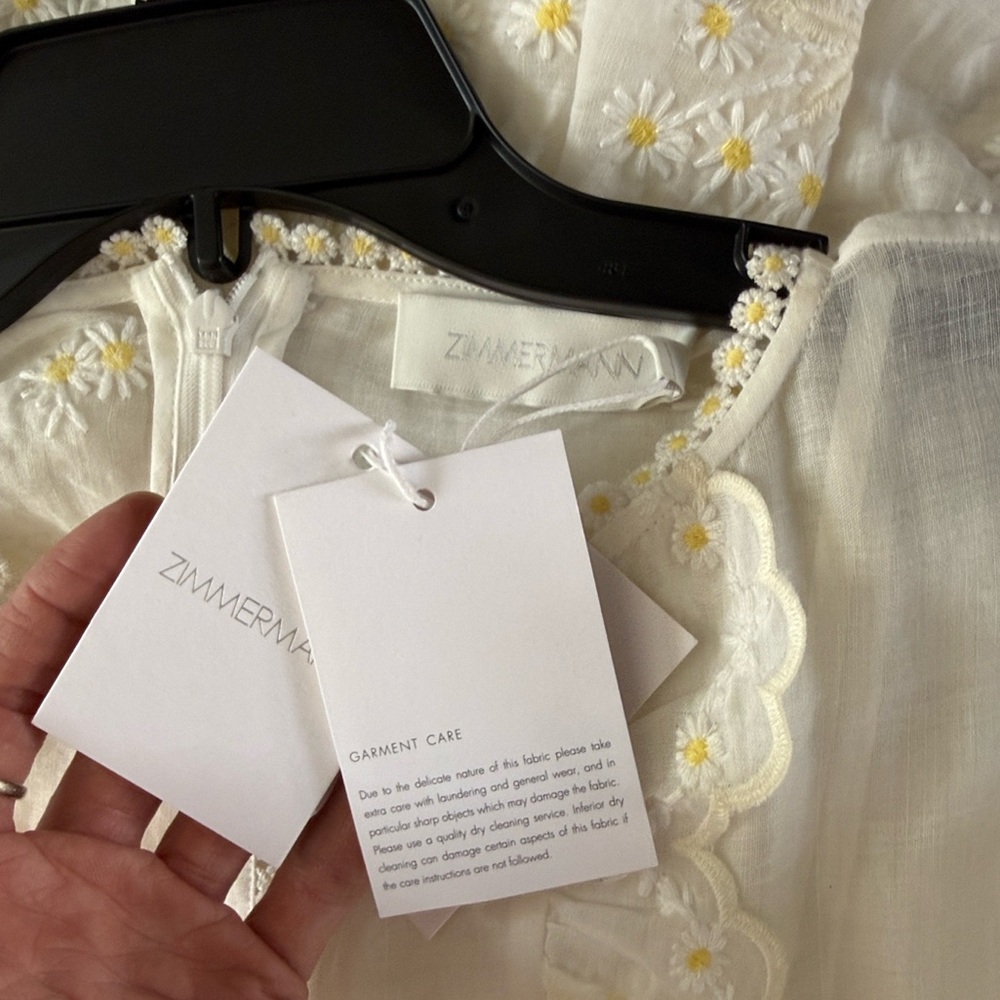 NEW Zimmermann Acacia embroidered midi dress - Picture 11 of 11